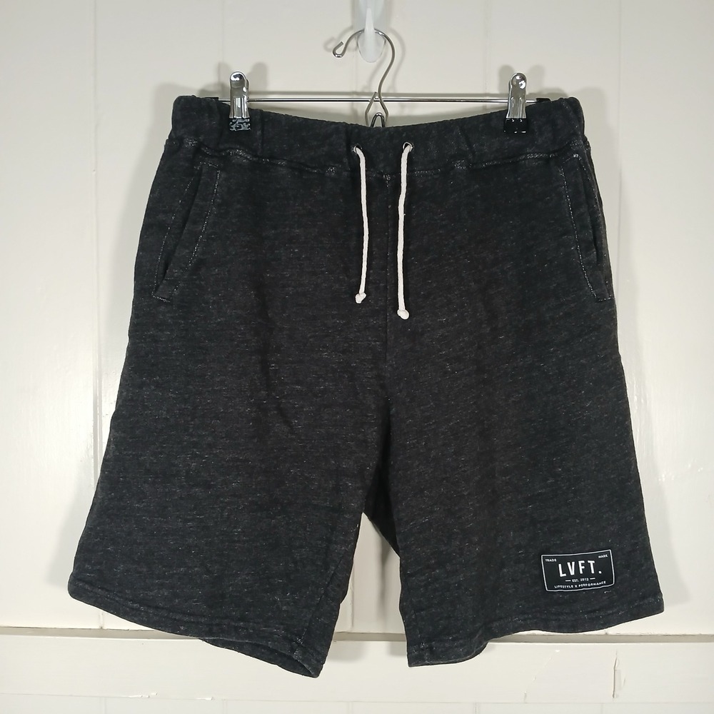 Live Fit Apparel Sweat Shorts Mens Large Charcoal Gray LVFT Athletic Fleece